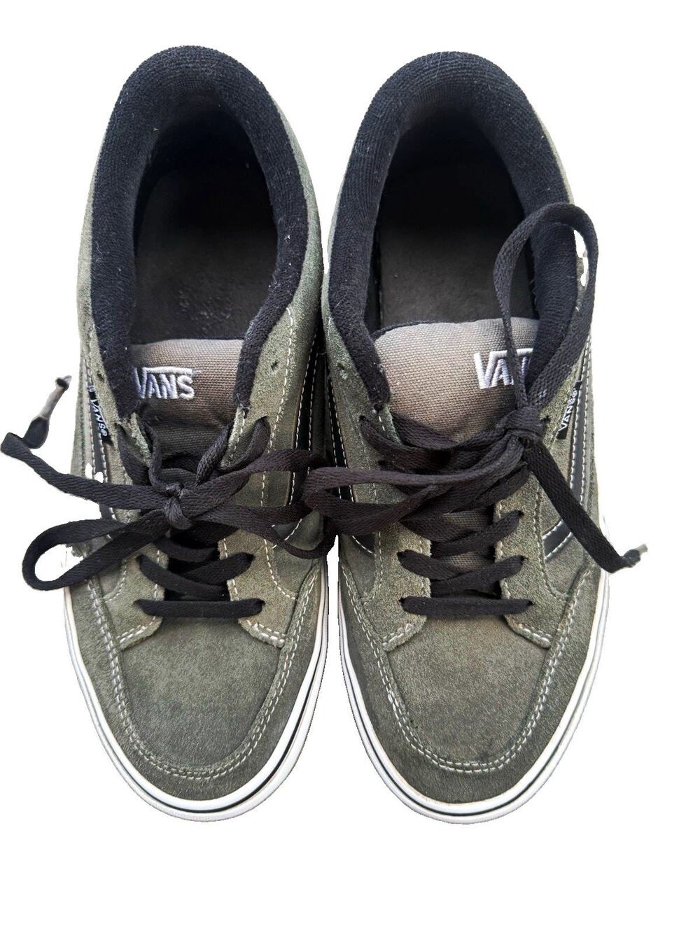 VANS Old Skool Men’s US 8 Gray Suede Low Top Lace-Up Sneakers Black/White